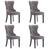 vidaXL Eetkamerstoelen 2 st fluweel grijs
