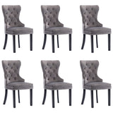 vidaXL Eetkamerstoelen 2 st fluweel grijs