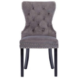 vidaXL Eetkamerstoelen 2 st fluweel grijs