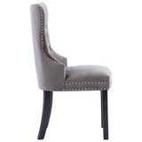 vidaXL Eetkamerstoelen 2 st fluweel grijs