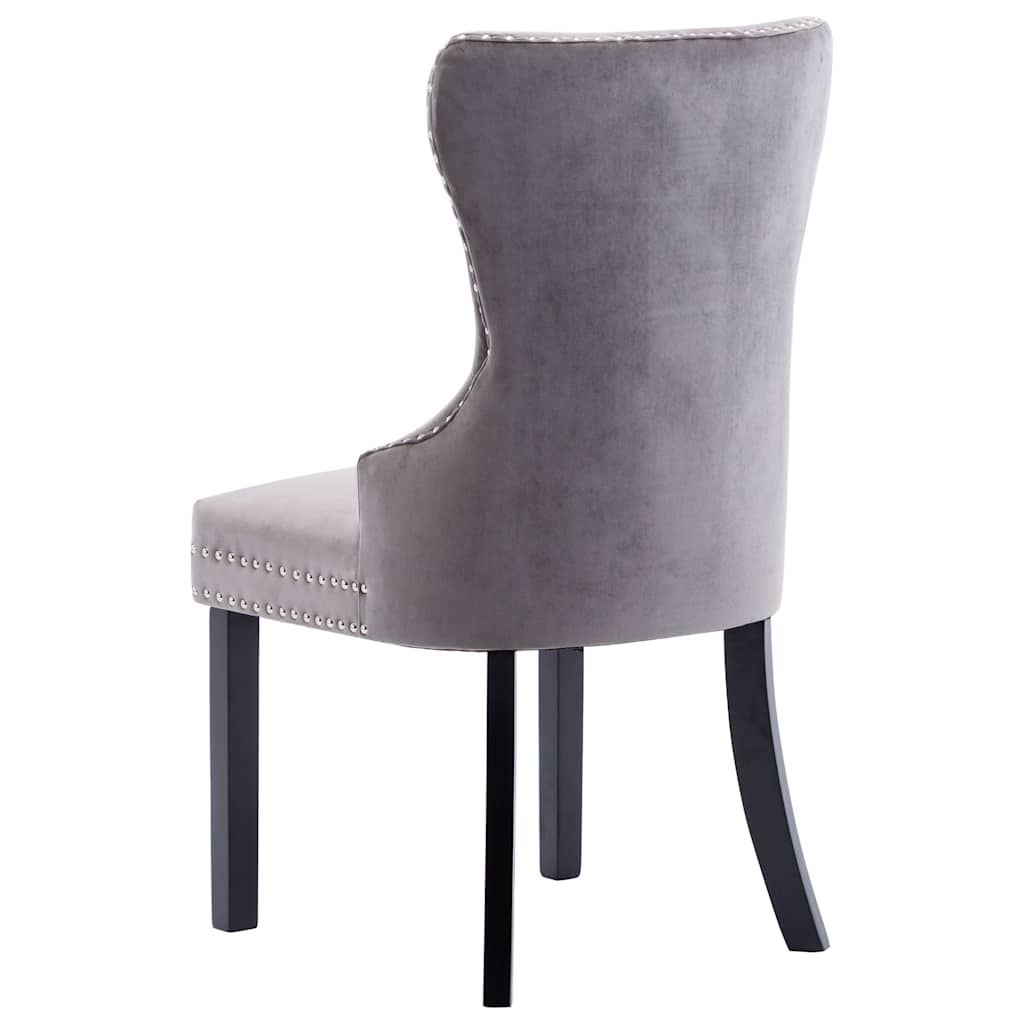 vidaXL Eetkamerstoelen 2 st fluweel grijs