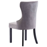 vidaXL Eetkamerstoelen 2 st fluweel grijs