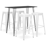 vidaXL 5-delige Barset zwart