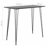 vidaXL 5-delige Barset zwart
