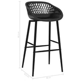 vidaXL 5-delige Barset zwart