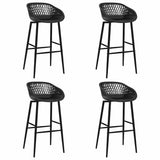 vidaXL 5-delige Barset zwart