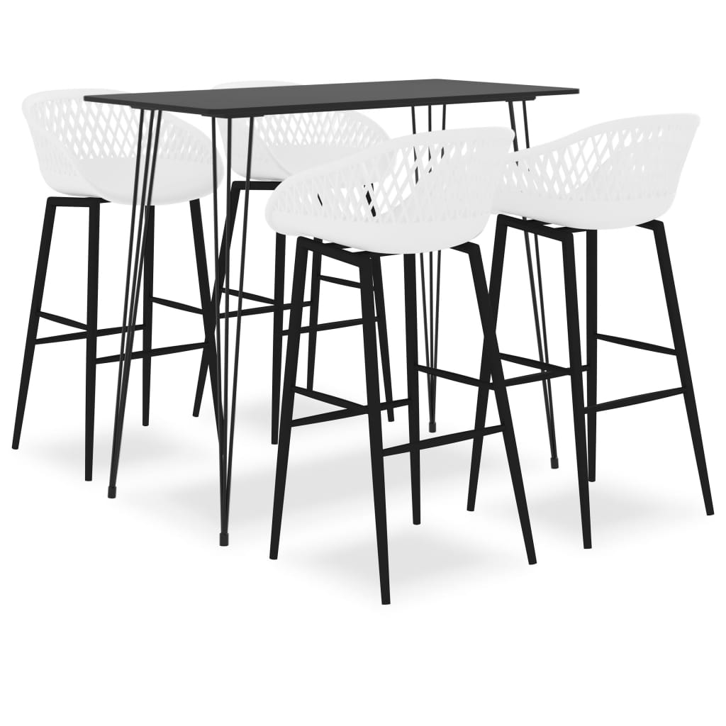 vidaXL 5-delige Barset zwart
