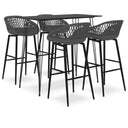 vidaXL 5-delige Barset zwart