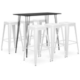 vidaXL 5-delige Barset zwart