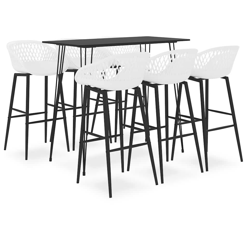 vidaXL 5-delige Barset zwart
