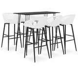 vidaXL 5-delige Barset zwart