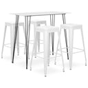 vidaXL 5-delige Barset zwart