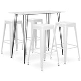 vidaXL 5-delige Barset zwart