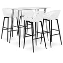 vidaXL 5-delige Barset zwart