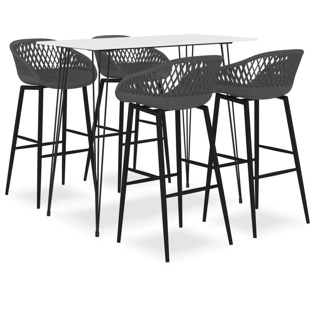 vidaXL 5-delige Barset zwart
