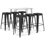 vidaXL 5-delige Barset zwart