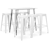 vidaXL 5-delige Barset zwart