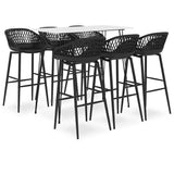 vidaXL 5-delige Barset zwart
