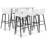 vidaXL 5-delige Barset zwart