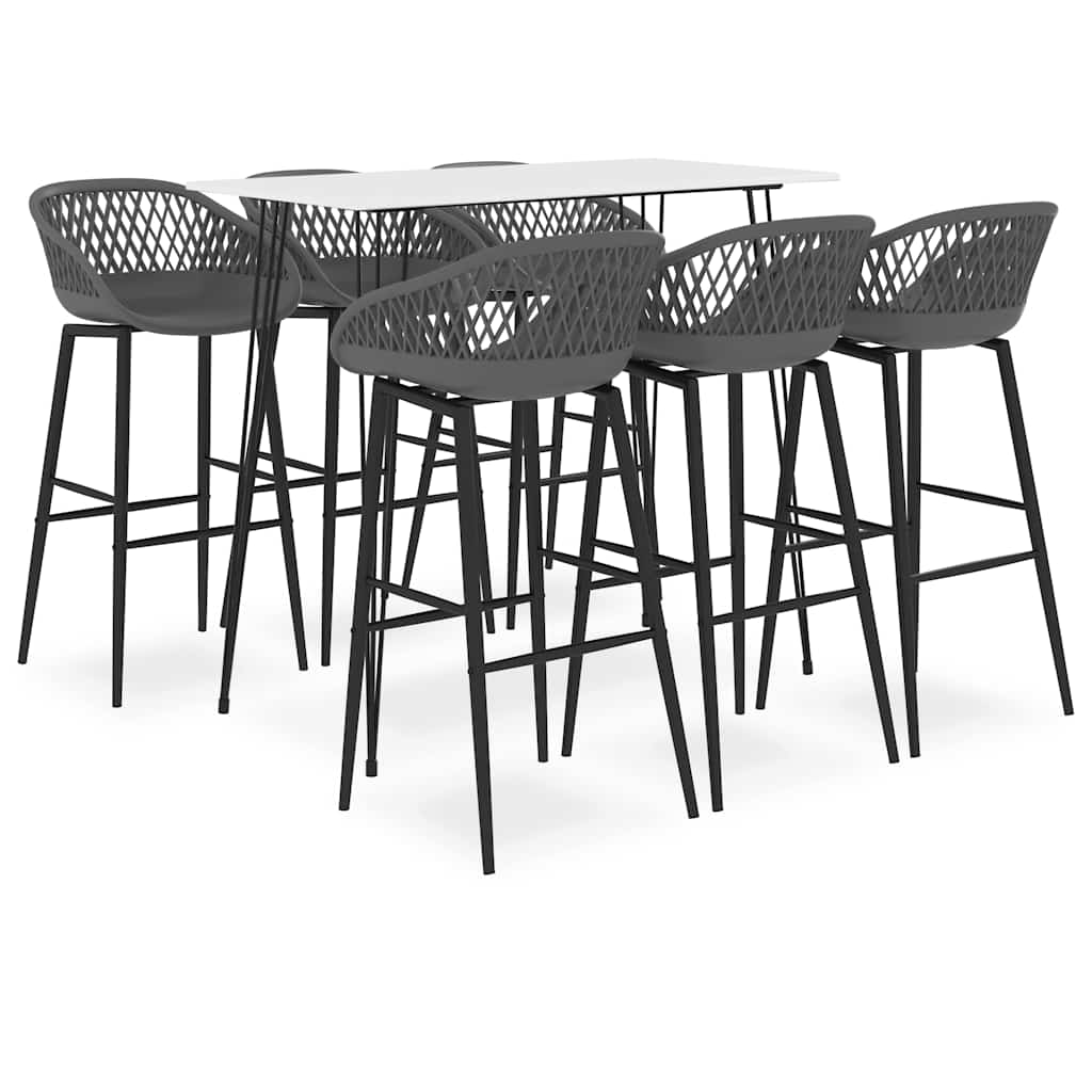 vidaXL 5-delige Barset zwart