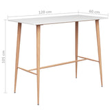 vidaXL 5-Piece Bar Set White and Black