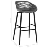 vidaXL 5-Piece Bar Set White and Black