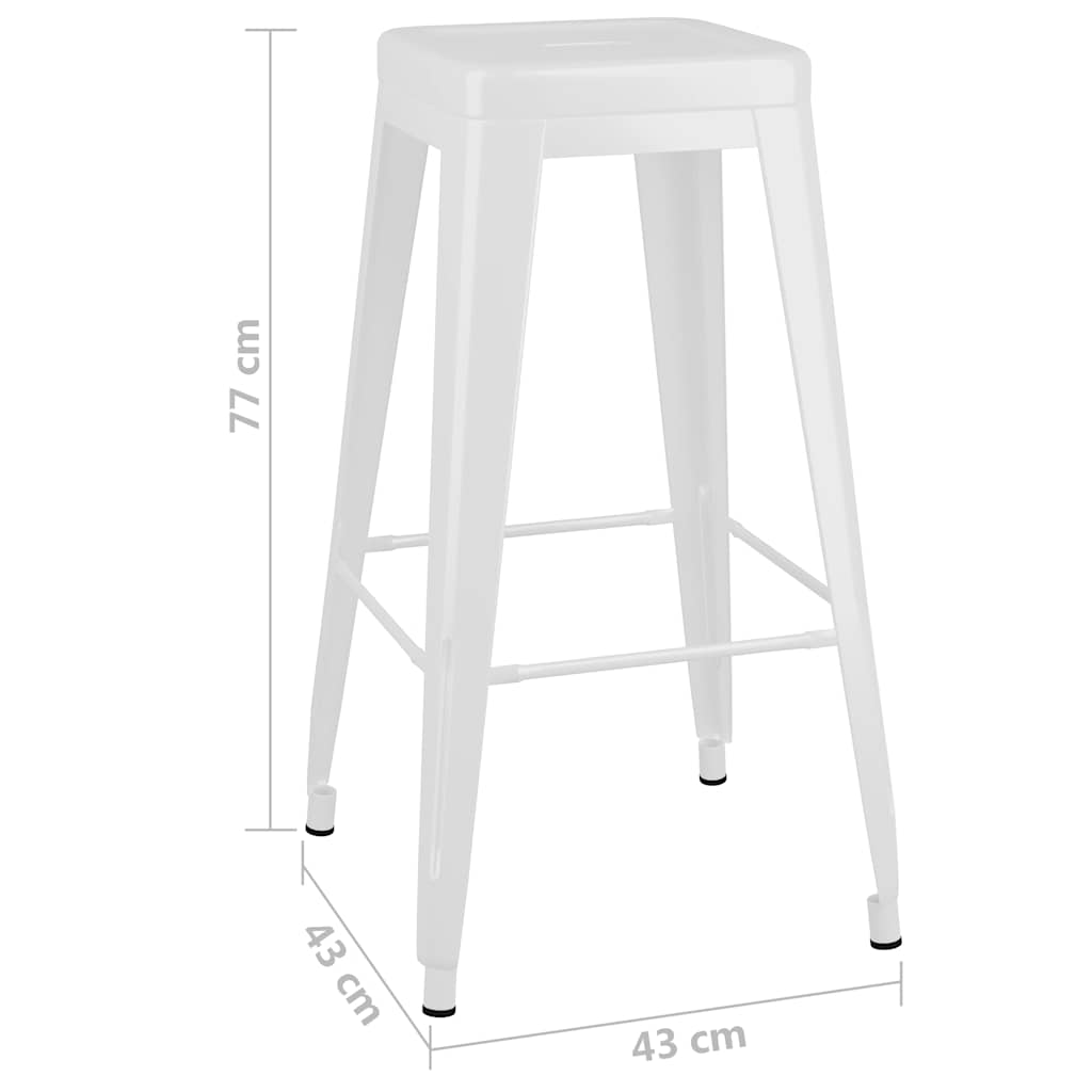 vidaXL 5-delige Barset wit en zwart