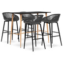 vidaXL 5-Piece Bar Set White and Black