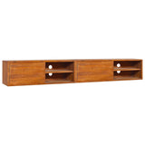 vidaXL Tv-meubel wandmontage 90x30x30 cm massief teakhout