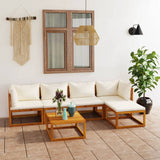 vidaXL 4-Piece Lounge Set with Cushions Solid Acacia Wood