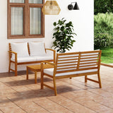 vidaXL 5-piece Lounge Set with Cushions Solid Acacia Wood Grey