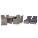 vidaXL 9-piece Garden Dining Set poly rattan brown