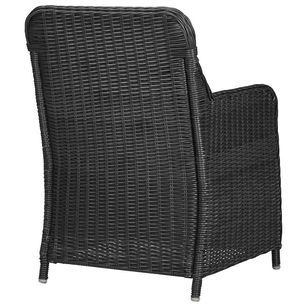 vidaXL 9-piece Garden Dining Set poly rattan brown