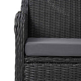 vidaXL 9-piece Garden Dining Set poly rattan brown
