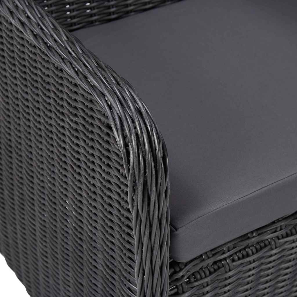 vidaXL 9-piece Garden Dining Set poly rattan brown