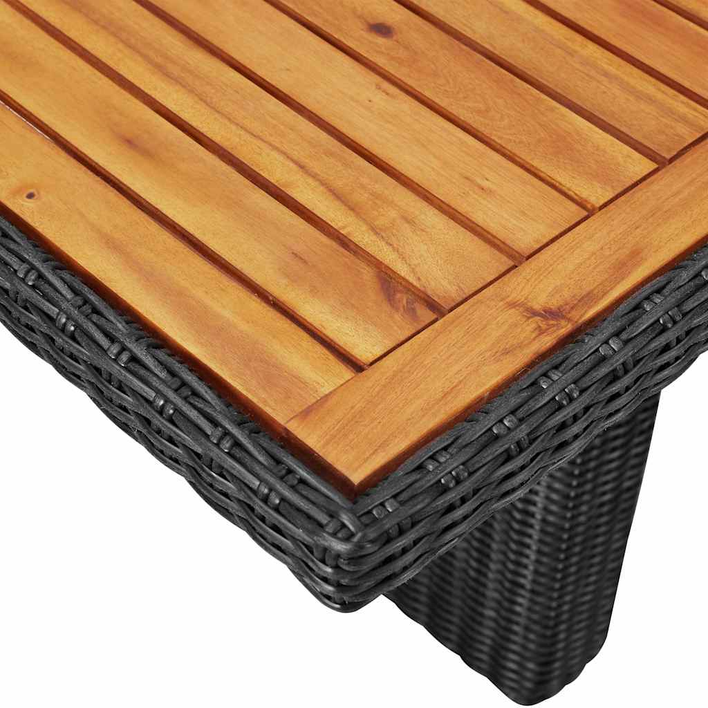 vidaXL 9-piece Garden Dining Set poly rattan brown