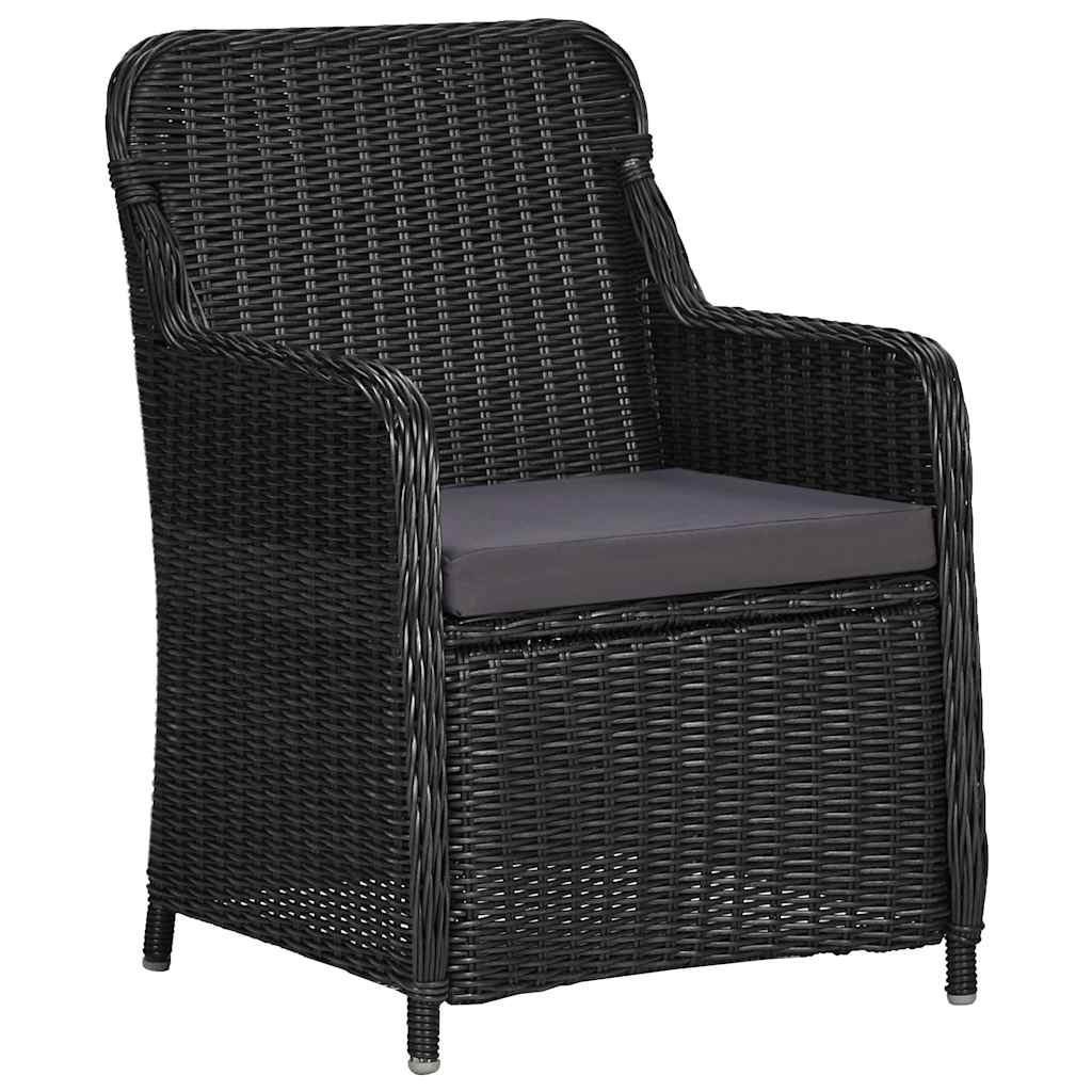 vidaXL 9-piece Garden Dining Set poly rattan brown