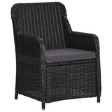 vidaXL 9-piece Garden Dining Set poly rattan brown