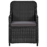 vidaXL 9-piece Garden Dining Set poly rattan brown