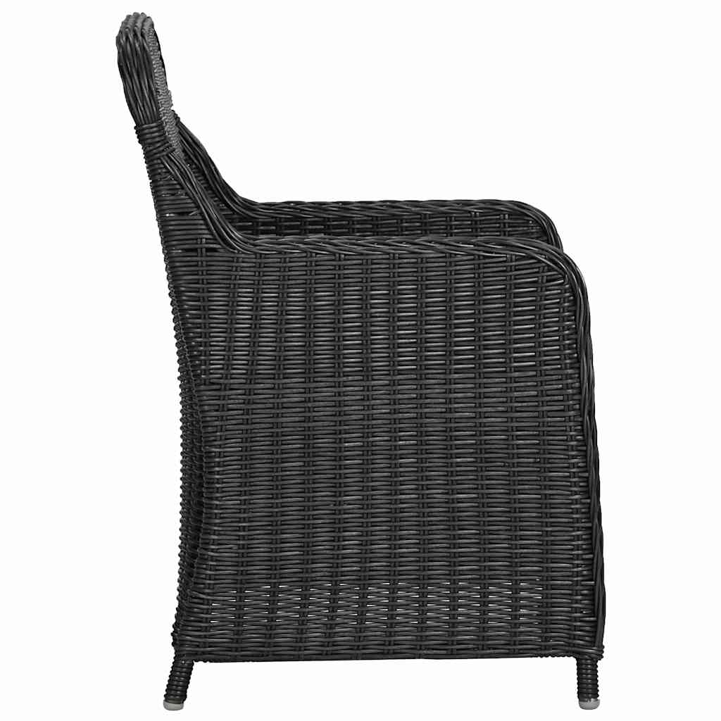 vidaXL 9-piece Garden Dining Set poly rattan brown