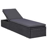 vidaXL 11-delige Tuinset poly rattan zwart