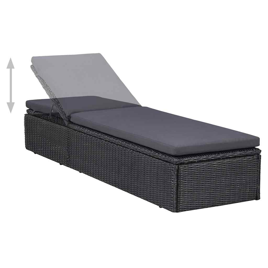 vidaXL 11-delige Tuinset poly rattan zwart