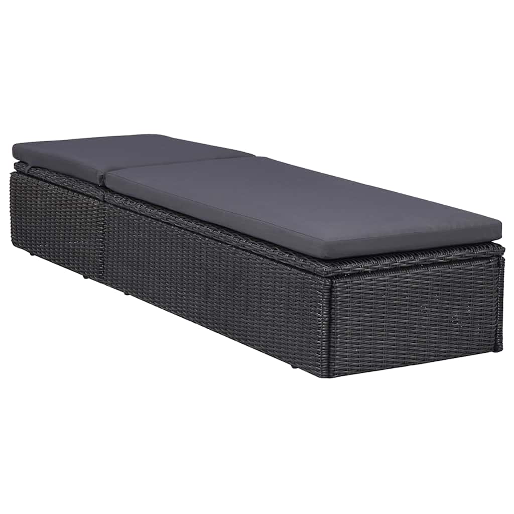 vidaXL 11-delige Tuinset poly rattan zwart