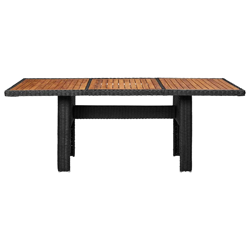 vidaXL 11-delige Tuinset poly rattan zwart