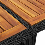 vidaXL 11-delige Tuinset poly rattan zwart