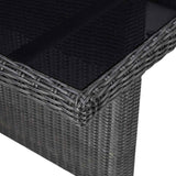 vidaXL 9-delige Tuinset poly rattan bruin