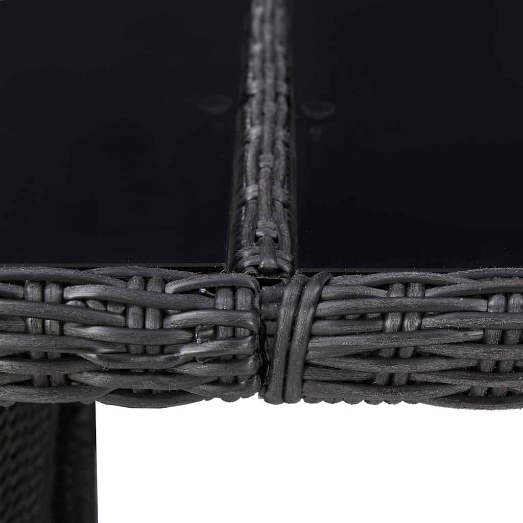 vidaXL 9-delige Tuinset poly rattan bruin