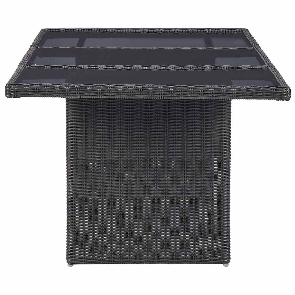 vidaXL 9-delige Tuinset poly rattan bruin