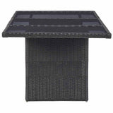 vidaXL 9-delige Tuinset poly rattan bruin