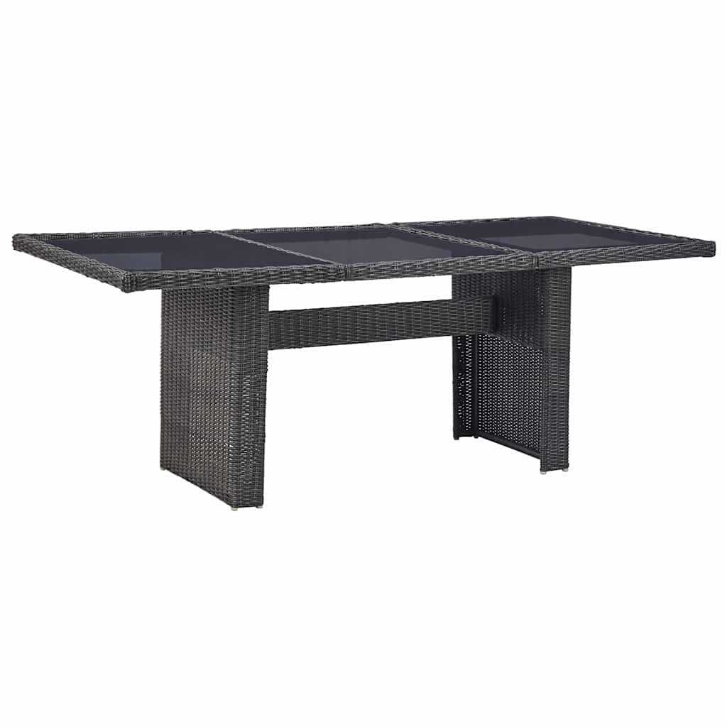 vidaXL 9-delige Tuinset poly rattan bruin